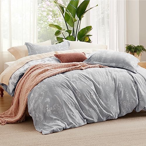 Bedsure Twin/Twin XL Duvet Cover - Reversible Grey Duvet Cover Set
