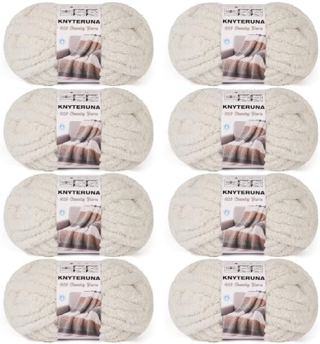 Chunky Yarn for Hand Knitting, #10 Chunky Blanket Chenille Yarn, Large