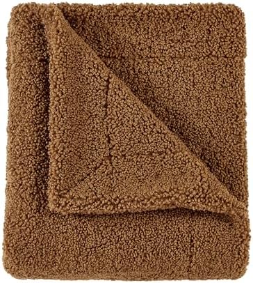 HiEnd Accents Teddy Umber 60x90 inch Boucle Throw Blanket