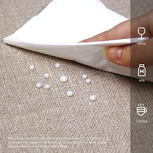BALCONY & FALCON Rectangle Table Cloth Waterproof Beige 70"x55"