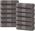 SUPERIOR Eco-Friendly Cotton 12-Piece Face Towel/Washcloth Set, Small