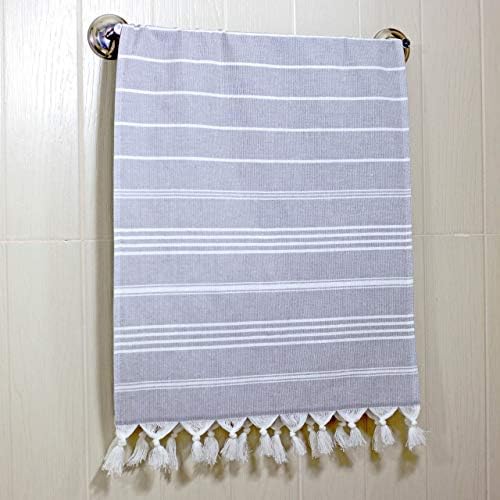4 Pack Turkish Hand Towels for Bathroom -18 x 40 inch 100% Cotton
