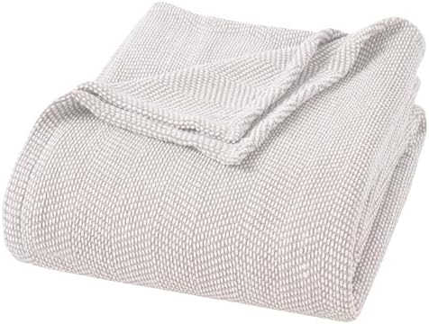 Chrisney Chenille Cotton Blanket, Soft Chevron Herringbone Woven