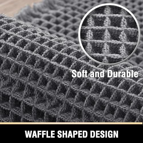 H.VERSAILTEX Waffle Bath Mat Super Absorbent Non Slip Bath Rugs for