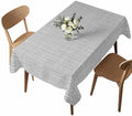 Modern Gray Linen Texture Waterproof Tablecloth for Rectangle