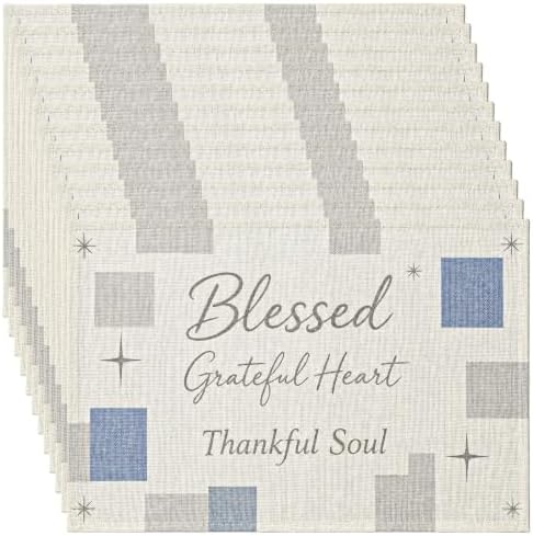 Placemats Set of 12 Linen Table Mats Washable Cloth Place Mats