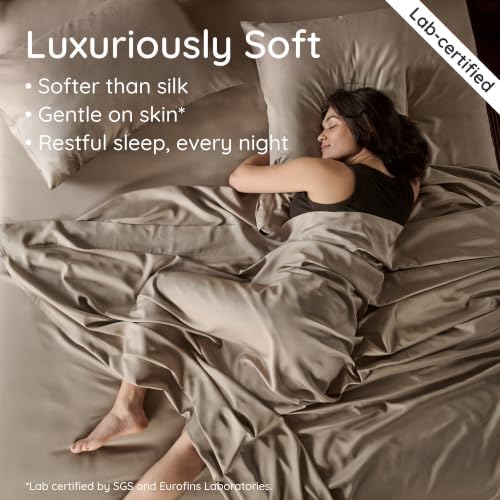 Bambaw 100% Viscose Derived from Bamboo Fitted Sheets Queen Size