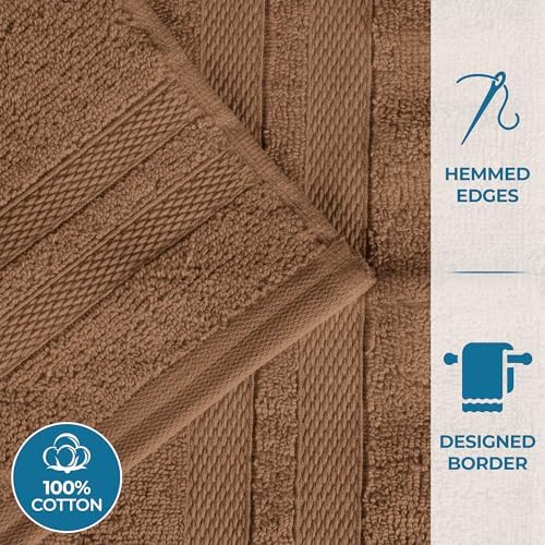 SUPERIOR Ultra-Soft Cotton Towel Set, 4 Bath Towels, 4 Hand Towels, 4