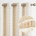 jinchan Linen Curtains Farmhouse Boho Drapes 108 Inch Grommet 2 Panels