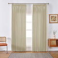DerF HOME 52 W x 108 L inch Pinch Pleat Unlined Darkening Drape Faux