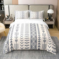 Erosebridal Boho Arrow 100% Cotton Duvet Cover Queen Beige Grey