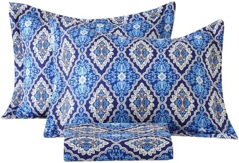 LONAVA King Paisley 3 Pcs Duvet Cover Set, Breathable Soft Microfiber