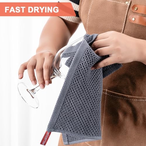 Kitchen Towels 6-Pack Kitchen Dish Cloths,100% Cotton,12x12 In,Multi