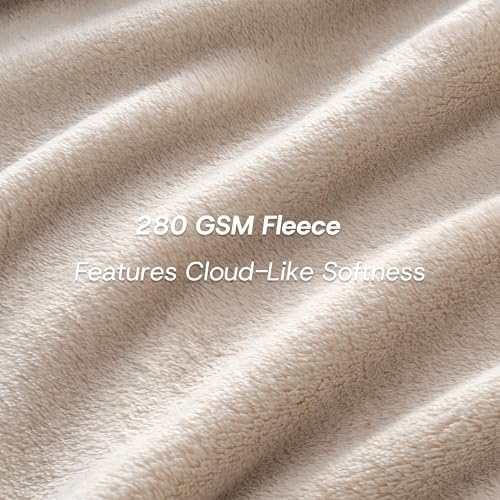 Luxury Fleece Warm Blanket, Soft Lightweight Velvety Plush Blanket for