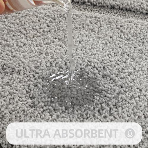Bathroom Rugs Sets 2 Piece, Ultra Absorbent Soft Bath Rug, Machine