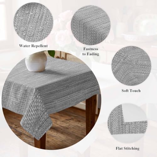 Light Gray Table Cloth Waterproof Tablecloths, Modern Minimalist