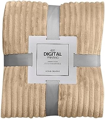 Cozy Super Soft Throw Blankets for Bed, 80x60 Inch Extra Large Solid