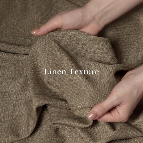 NICETOWN Pinch Pleated Oatmeal Curtains 108 Inches Long 2 Panels