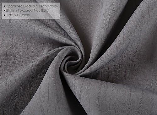 MIUCO Blackout Curtains Room Darkening Textured Grommet Window