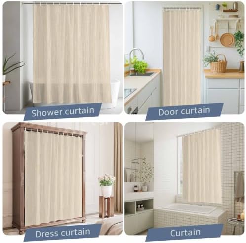 Shower Curtain for Bathroom Minimalist Light Beige Bathtub Curtains