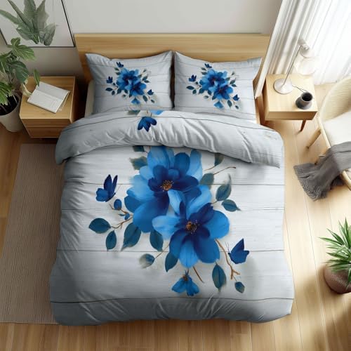King Duvet Cover Set Ultra Soft Breathable Microfiber Comforter Cover