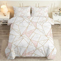 King Duvet Cover Set Soft Microfiber Modern Geometry