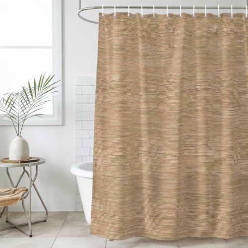 Khaki Solid Color Shower Curtain, Waterproof Shower Curtains for