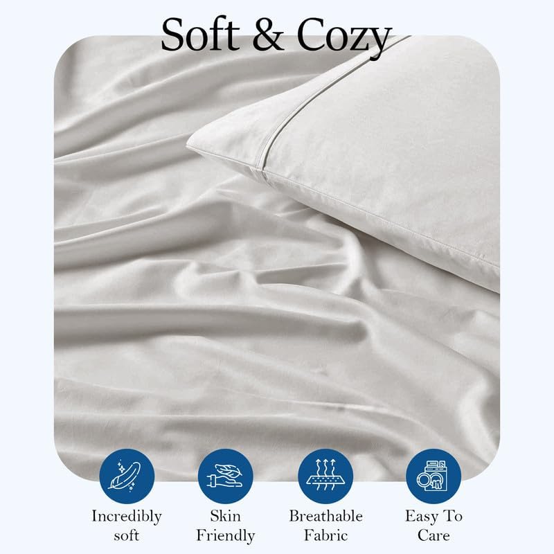 Hotel Quality Percale Cotton Flat Sheet Only, Full-XL (81x102) Size