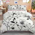 Modern Minimalism Reversible Duvet Cover - Flower and Plant Line