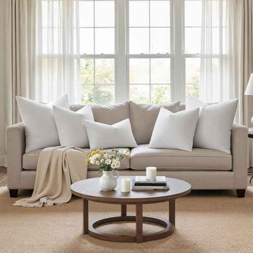 MIULEE 18x18 Pillow Inserts, Premium Feather and Down Pillows Pack of