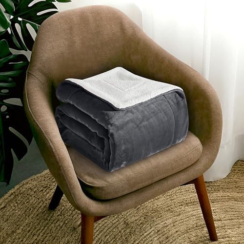 Mocassi Premium Ultra-Soft Flannel Fleece Sherpa Throw Blanket - Warm