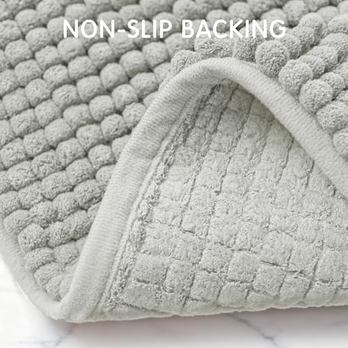 SUBRTEX Bathroom Rugs Chenille Bath Rug Soft Short Plush Bath Mat Soft