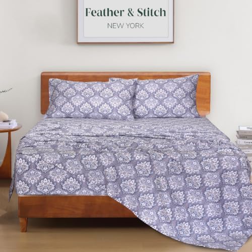Feather & Stitch 300TC Full Size 100% Cotton Sateen Weave Printed