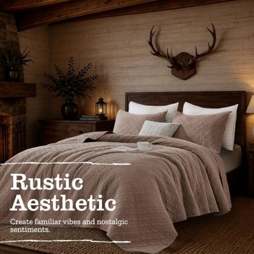 Queen Quilt Set with Shams Lightweight Quilted Bedspread Coverlet Thin
