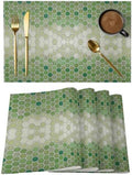 Round Placemats Set of 8 Neutral Honeycomb Place Mats Industrial