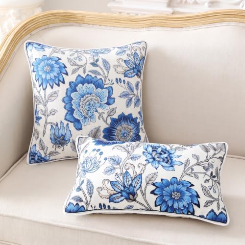ISAENNE Designer Printed Throw Pillow Cover,Set of 2,22"x22"