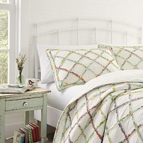 Laura Ashley - King Quilt Set with Shams, Cotton, Reversible