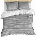 Vintage Gray Bedding 3 Piece Duvet Cover Set Queen Size, Country
