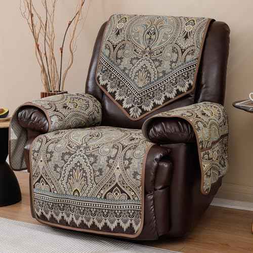 Waterproof Recliner Chair Cover, FLKF-Brown