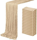 16 Pack Beige Cheesecloth Table Runner 20 x 120 inch Gauze Table
