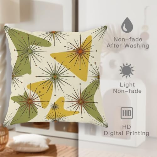 Candy Throw Pillow Covers Set of 2, Modern Abstract Geometric Leaf