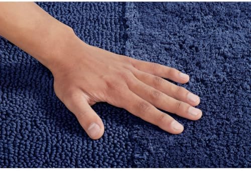 Better Trends 3 Piece Bathroom Rug Set 100% Cotton Non-Slip Washable