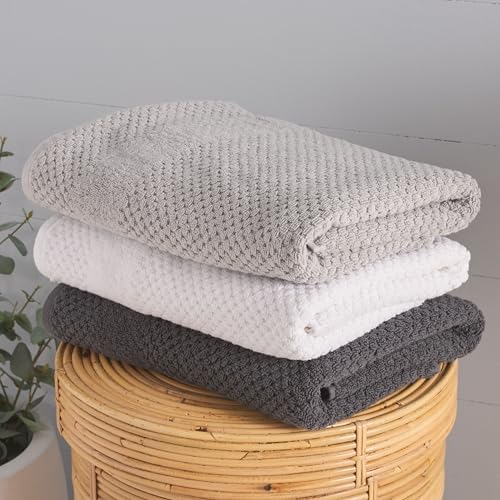 SAFAVIEH Home Collection Chelsea 8-Piece Towel Set – Grey Cotton, 650