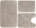 3 Piece Velvet Memory Foam Bathroom Rug Set, Extra Soft Water