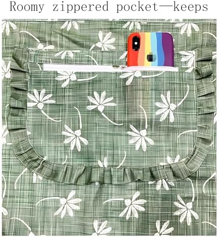 Stylish Women's Apron-Soft Cotton-Linen Cute Kitchen Apron with