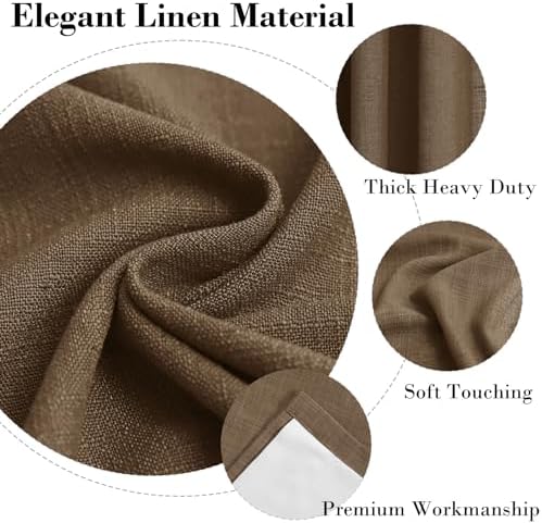 cololeaf coloeaf Blackout Curtains Faux Linen Look Window Curtain