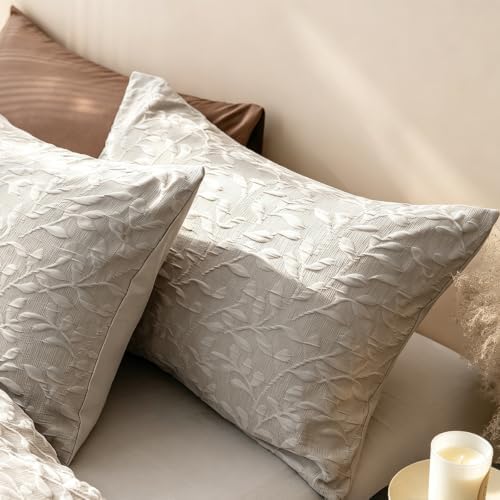 INFLAG Duvet Cover Set, Jacquard Boho Chic Bedding for All Seasons