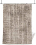 Vintage Beige Linen Texture Shower Curtain, Minimalist Brown