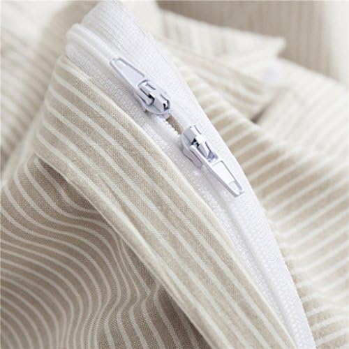 2-Piece 100% Washed Cotton Duvet Cover Simple Style Bedding Set with