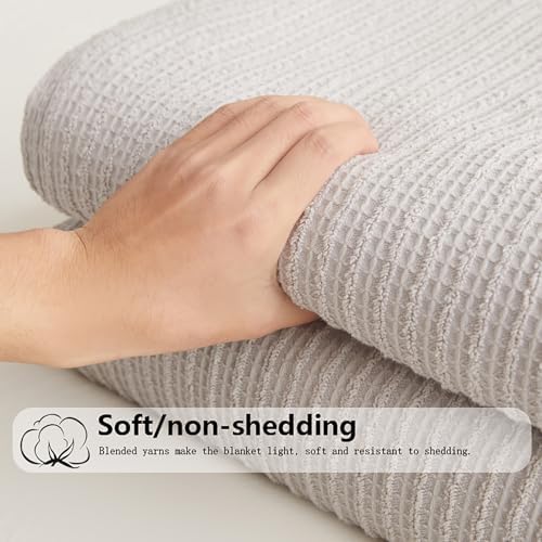 Cotton Waffle Blanket Full/Queen Size,Soft Cooling Blanket, Breathable